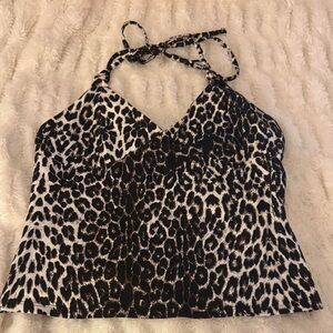 Urban Outfitters Black and White Animal Print Camisole